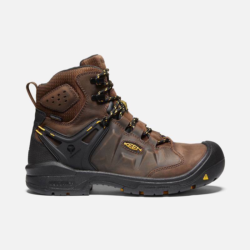 Keen Dover WP 6" Carbon-Fiber Toe Arbeitsschuhe Herren DE-48527 Dark Earth/Black - Keen Herrenschuhe